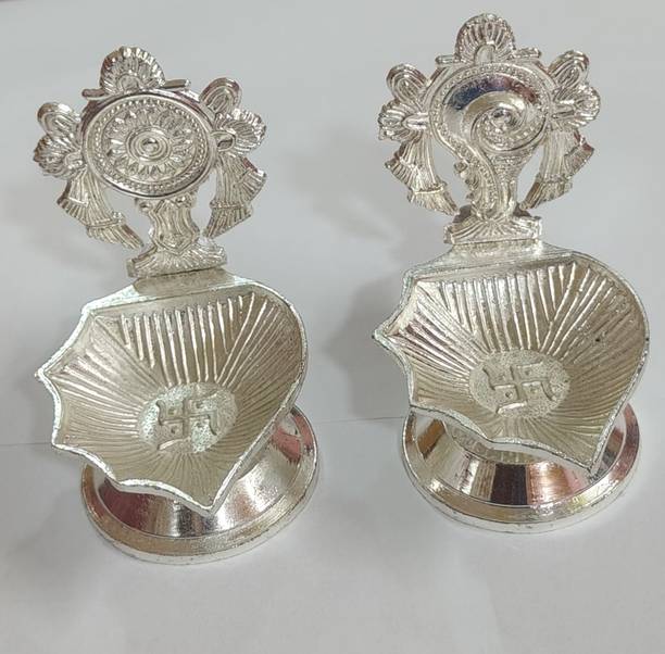 Mangalyam store Vilaaku Steel (Pack of 2) Table Diya