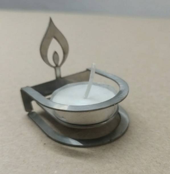 MAYKOBAYKO Signature Collection Tealight Silver Table Diya