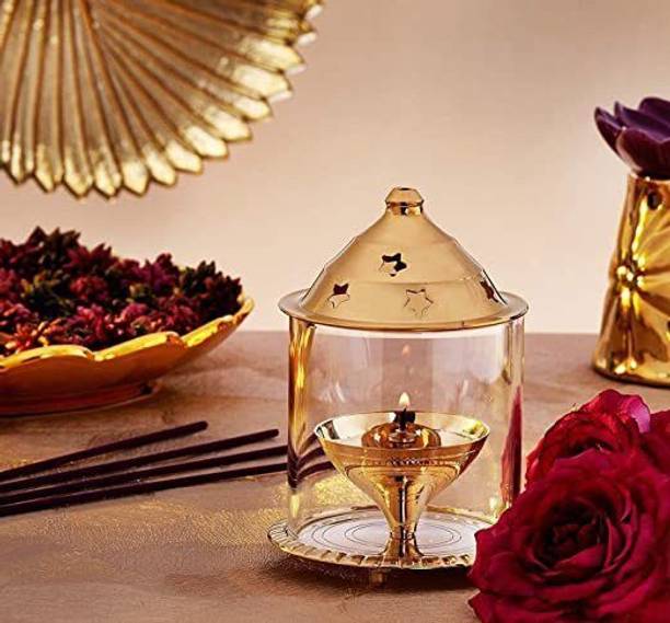 F K Metals Brass Table Diya