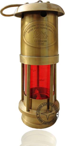 Stark Export House Brass Diya Glass Diya Home Decoration (6 inch) Brass, Glass Table Diya