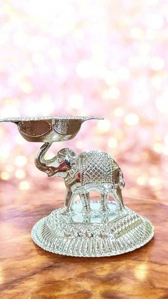 SHREE RIDDHI SIDDHI HANDCRAFT Silver Plated Table Diya