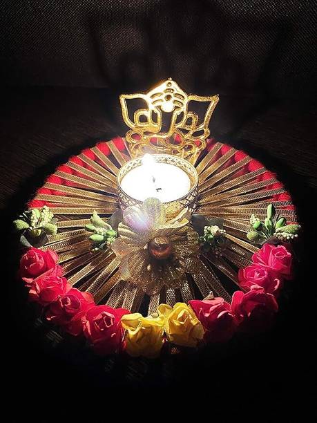 Craftonus Silver Table Diya Set