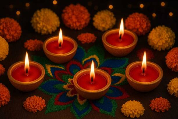 Aromatic wick Diya candle lit during for home décors Candle