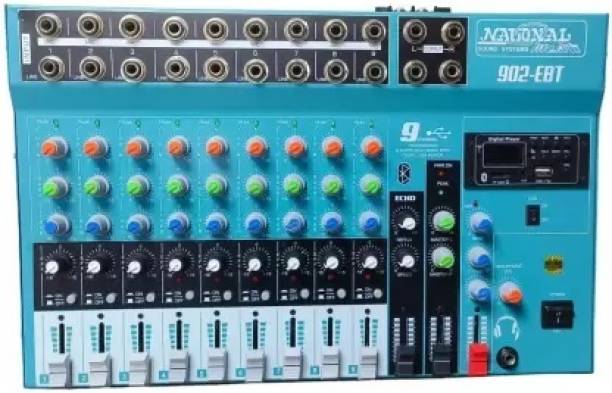 KH Professional_Digital Echo 9 Channel Mixer For DJ Use Sound Mixer Wired USB& Wired DJ Controller