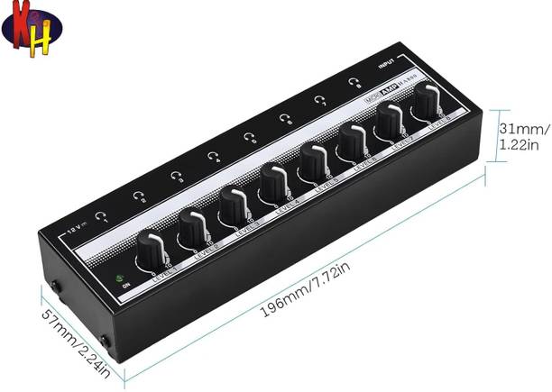 KH HA800 Headphone Amplifier Audio Amp Ultra Compact 8 Channels Mini Audio Stereo Wired DJ Controller