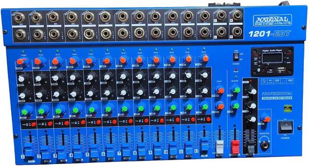 Adiohub Professional Digital Echo 12 Channel Mixer with USB and Bluetooth Wired DJ Controller