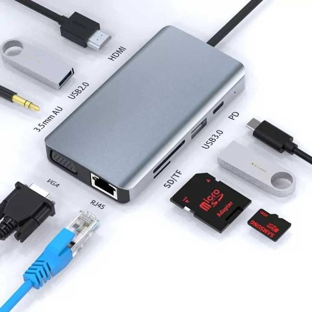 VOOCME 9 in 1 Type C Hub Multiport Adapter mulifunction adapter