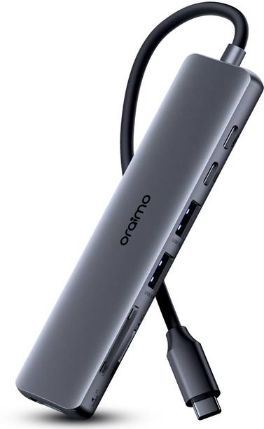 ORAIMO OUH-511 7 in 1 USB-C Hub|100W PD|4K HDMI,USB-A,TypeC Port,SD/TF Slot|Windows/macOS/Linux Type-C, 2 USB-A, 1 SD, 1 TP Card Slots | Support Windows, macOS & Linux(OUH-511)