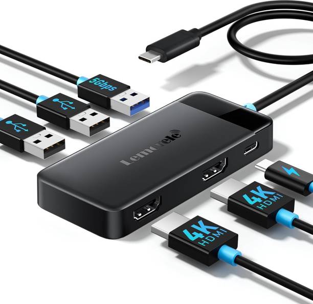 Lemorele USB C Hub Dual HDMI 2025 Upgrade Lemorele USB C Dock 2*HDMI Adapter 4K TC122 Docking Station