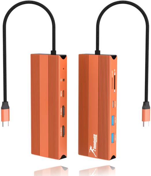 GenuineXER GX8KHB1 2* USB 3.0, 1* 100W PD, 2* MicroSD & SD Reader 1*8K@30Hz HDMI, * 3.0 Type-C, 1*4K@60Hz HDMI , 1* Gigabyte LAN, 1*3.5mm Port