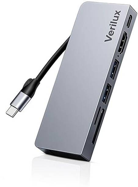 Verilux USB C Multiport Hub with 4K HDMI SD TF Reader a...