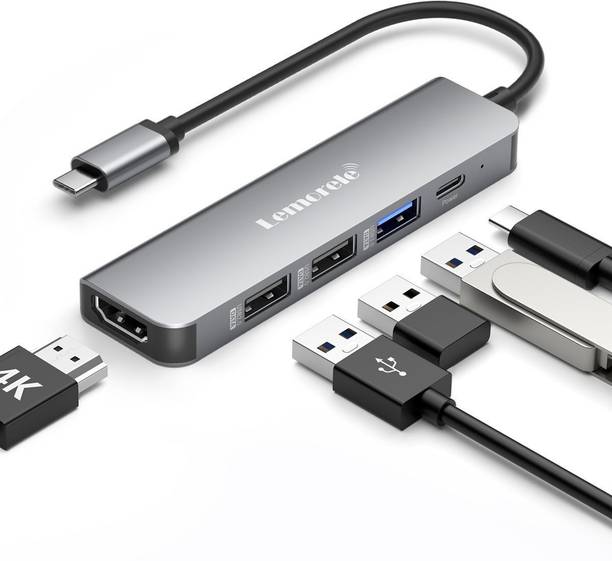 Lemorele 5-in-1 USB C Multiport Adapter with HDMI 4K USB 3.0 2 x USB TC101 Docking Stations