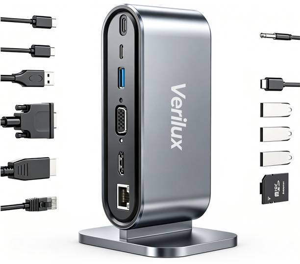 Verilux USB C Docking Station 12 in 1 Dual Display Hub ...