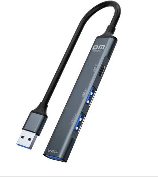 DMUSB USB 3.0 Hub 4 in 1 USB Hub, High Speed Data Transfer, Grey CHB080 USB HUB