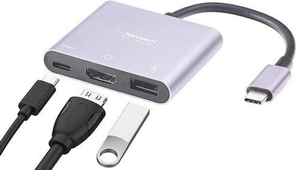 Nextech USB-C to 3 in1 HDMI+USB3.0+PD Dock NA14C Docking Station