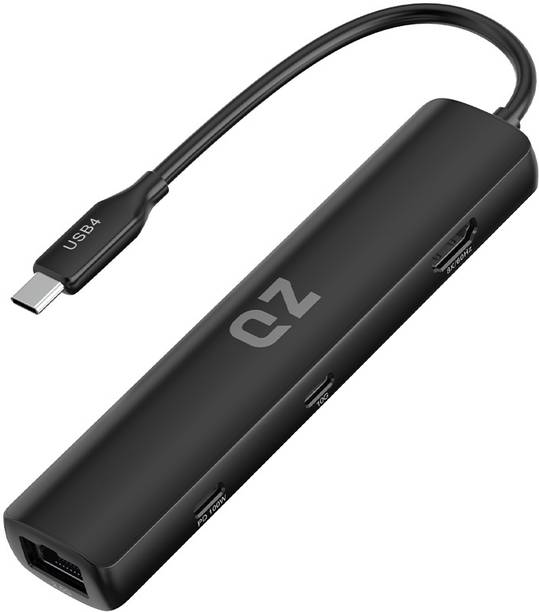QZ [USB 4.0, 8K/60Hz, 6 in 1] USB 4.0 Hub HDMI 8K/60Hz, 40 Gbps, USB Hub 4.0, Power Delivery PD 100W, Laptop Docking Station for USB 4.0 PC Laptop Phones and Office Work Stations [Aluminum]