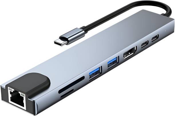 OG X NEXSA 8-in-1 USB-C 3.0 Dock: 4K HDMI, 100M RJ45, SD/TF, USB 3.0, 2.0, Type-C Data & PD BYL-2017Q Docking Station - For Laptop, Desktop, MacBook