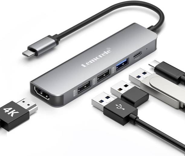 Lemorele 5-in-1 USB C Multiport Adapter with HDMI 4K USB 3.0 2 x USB TC101 Docking Stations