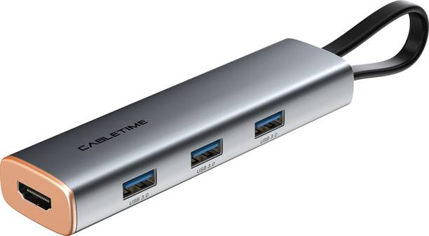 CABLETIME HUBP5 Slim 5-in-1 USB Type-C to HDMI Multiport Adapter with Power Delivery