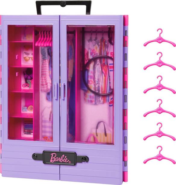 BARBIE Fashionistas Ultimate Closet Accessory, Translucent Doors, Storage Spaces,