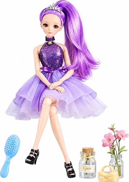 Trenzo Fashion Doll in princess dress & accessories |long hair| Twistable hands & Legs