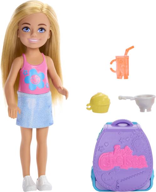 BARBIE Family & Friends Chelsea Cupcake Baking Backpack Chelsea Doll and Accessories