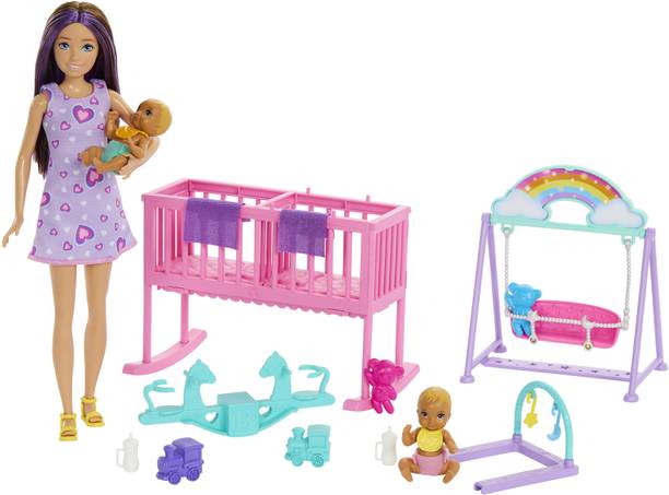 barbie skipper babysitter doll twin nursery playset accessories