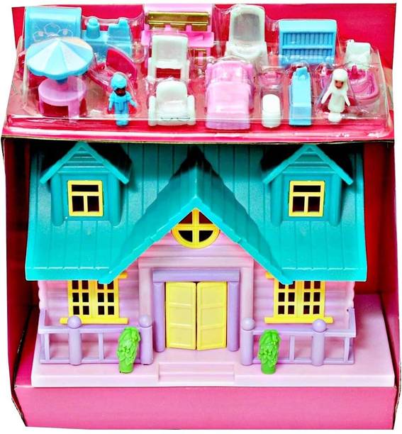 SABIRAT Funny House Set For Kids, Doll House with Accessories [19Pcs Set]
