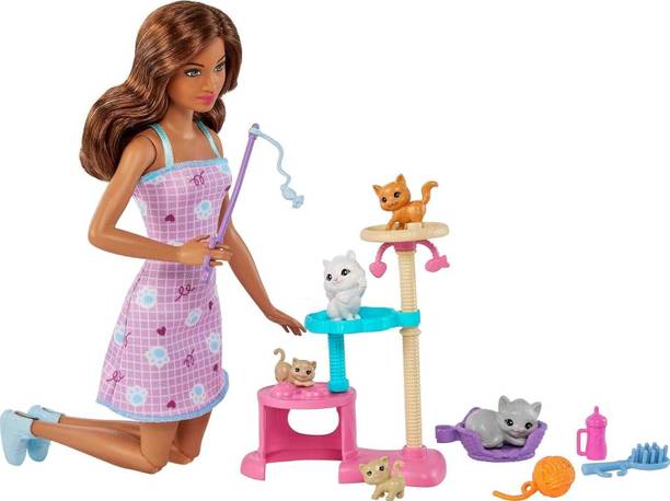 BARBIE Kitty Condo™ Doll and Pets Playset Doll (Brunette)