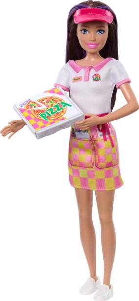 BARBIE Skipper Pizzeria Waitress Doll with Pizza Accessories (HTK36)