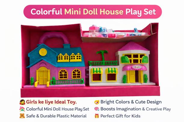 AISHITA ENTERPRISES Colorful Mini Doll House Play Set for Girls Kids
