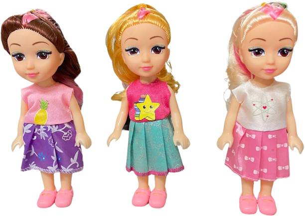 ClueSteps 3 Princess Dolls Long Hair Girls/Kids | 3 Sisters | Pack of 3 Dolls