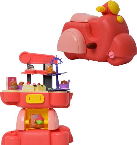 Tak Tak Toys Dessert Rider - 2-in-1 Scooter Playhouse | Toy for Kids | Age 3 Y+