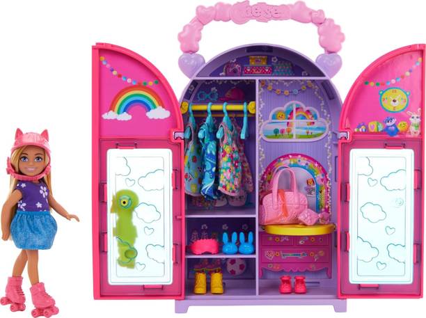 BARBIE Chelsea Doll & Closet Toy Playset with Accessories