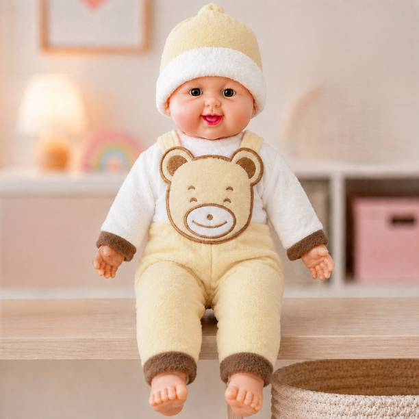 Toyify Soft Baby Doll for Kids with Removable Cap for Girls & Boys Ages 3+