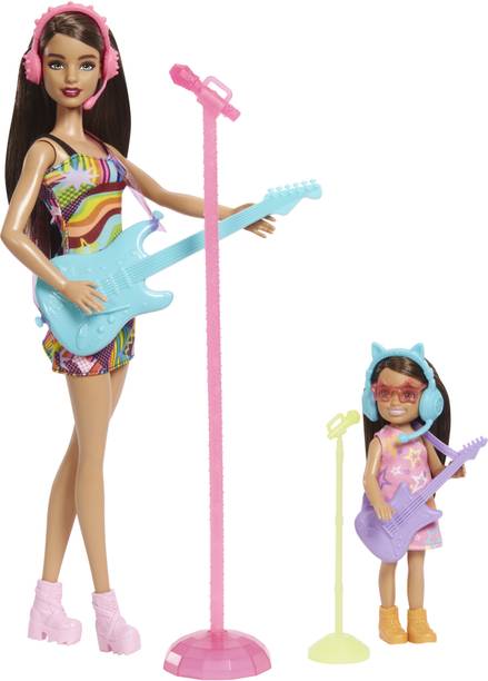 BARBIE Dolls & Accessories, Sisters Pop Star-Themed Playset
