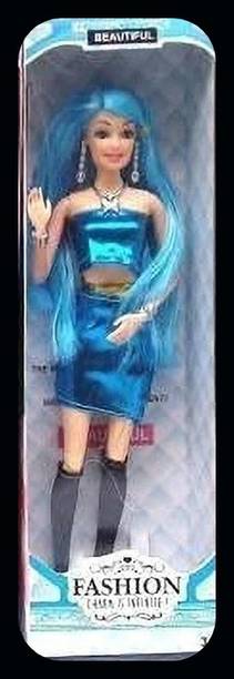 MGT CREATION A-Glitter Beautiful Cute Doll Blue Pack of 1.swati01