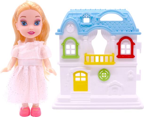 AZEENA Princess SweetHome Dollhouse With Doll Set For Girls, Best Toy Kit Gift For Kids