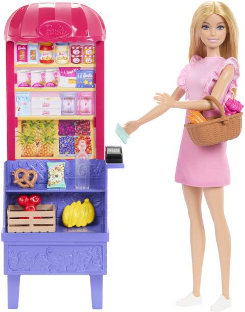 BARBIE Teresa Recipe for Friendship Malibu at the Market Doll & Playset, 11 Accessories