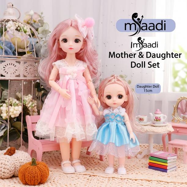 Maadi Mother & Daughter BJD Fashion Doll Set Outfits - Perfect Birthday Gift for Girls