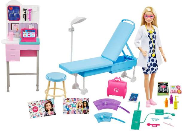 BARBIE Medical Doctor Doll With Doctor Accessories & Playset