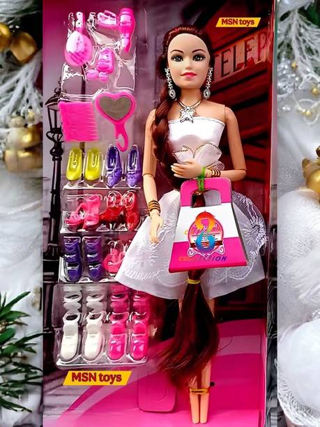 MSN Stylish Long Hair Set Doll and New Angel Doll Set for Kids ds13