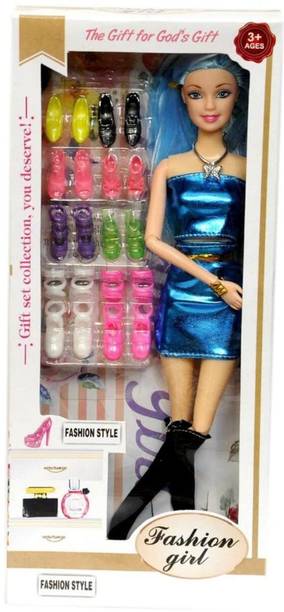 KomalSG Fashion Long Hair Doll with Movable Joints Doll for Kids, and Fashion