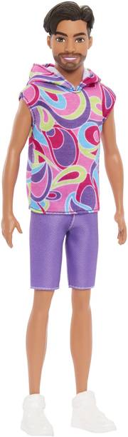 BARBIE Fashionistas Ken Doll #227, Brunette Fashion Doll, Totally Hair-Inspired Look
