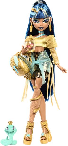 MONSTER HIGH Cleo De Nile Fashion Doll with Pet Hissette and Accessories