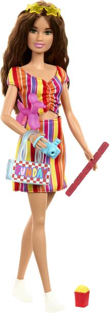 BARBIE Day At the Fair Fashion Doll with 6 Festival-Themed Accessories