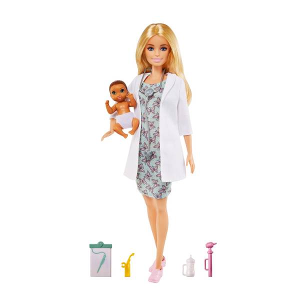 बार्बी Baby Doctor Playset with Blonde Doll Great Gift for Ages 3 Years Old & Up