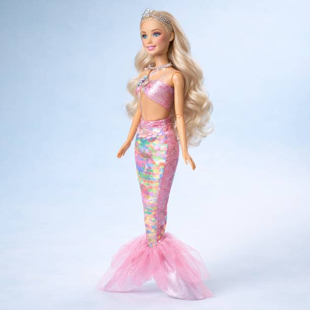 BIZDOM Sparkle Sea Mermaid Doll 29 CM Long Hair, Multic...