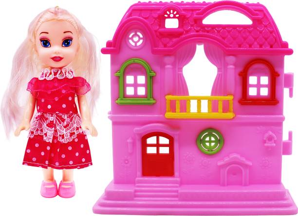 AZEENA SweetHome Dollhouse With Doll Set For Girls, Best Toy Kit Gift For Your Princess