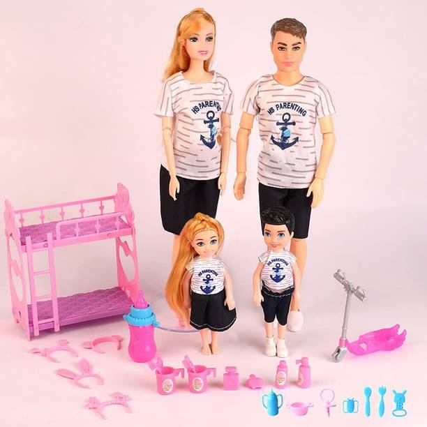 KomalSG Baby Playset || Mom Dad Baby Boy & Girl |Doll set for Girls